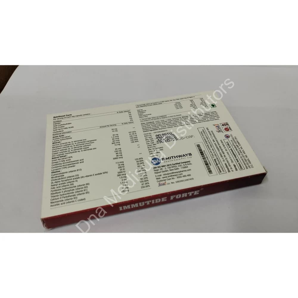 Immutide Forte Lycopene Omega 3 Fatty Acid L Lysine Capsules 3