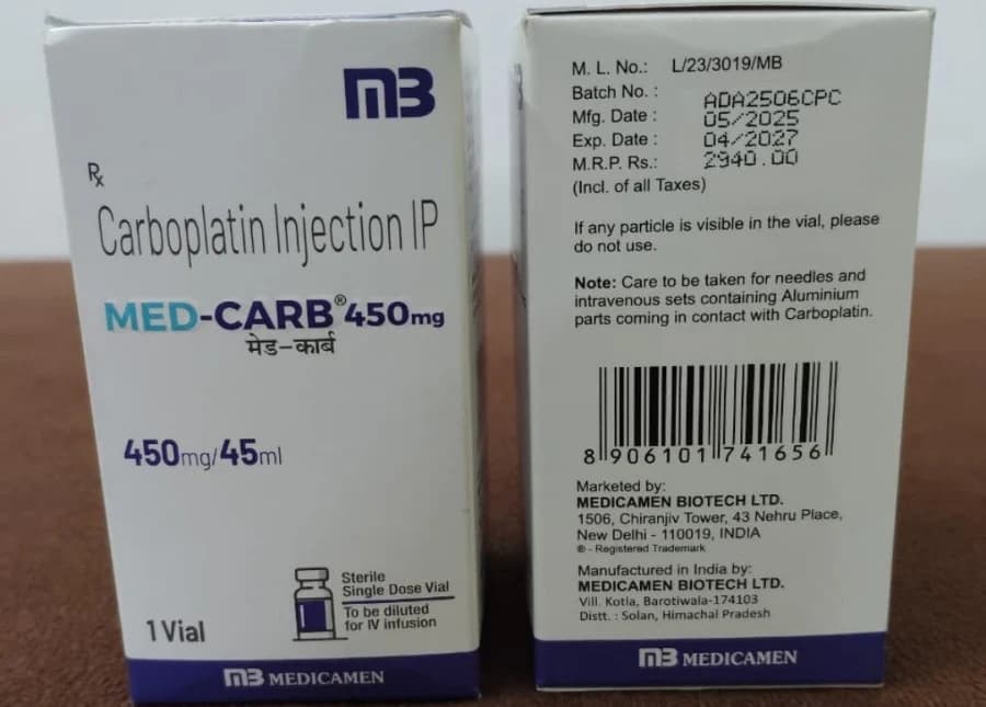450mg Medcarb Carboplatin Injection 2